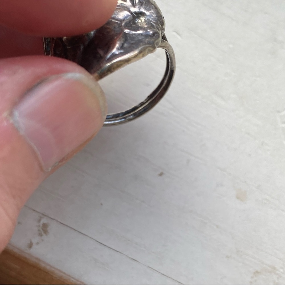 Sterling art nouveau portrait ring - Picture 5 of 10